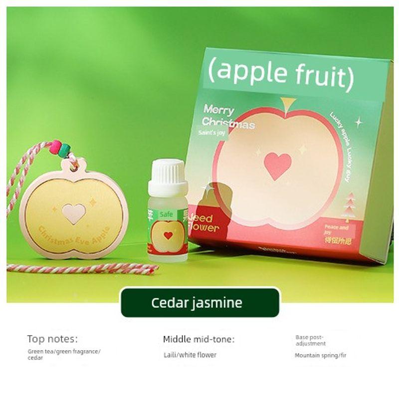 Christmas Car Hanging Apple Car Fragrance Diffuser Plaster Pendant Gift Box Creative Car Interior Decoration Christmas Gift