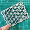 1Pc Flower Hollowing Background Metal Die Cut, DIY Scrapbooking Embossing Stencil, Handmade Greeting Card Making Metal Cutting Dies