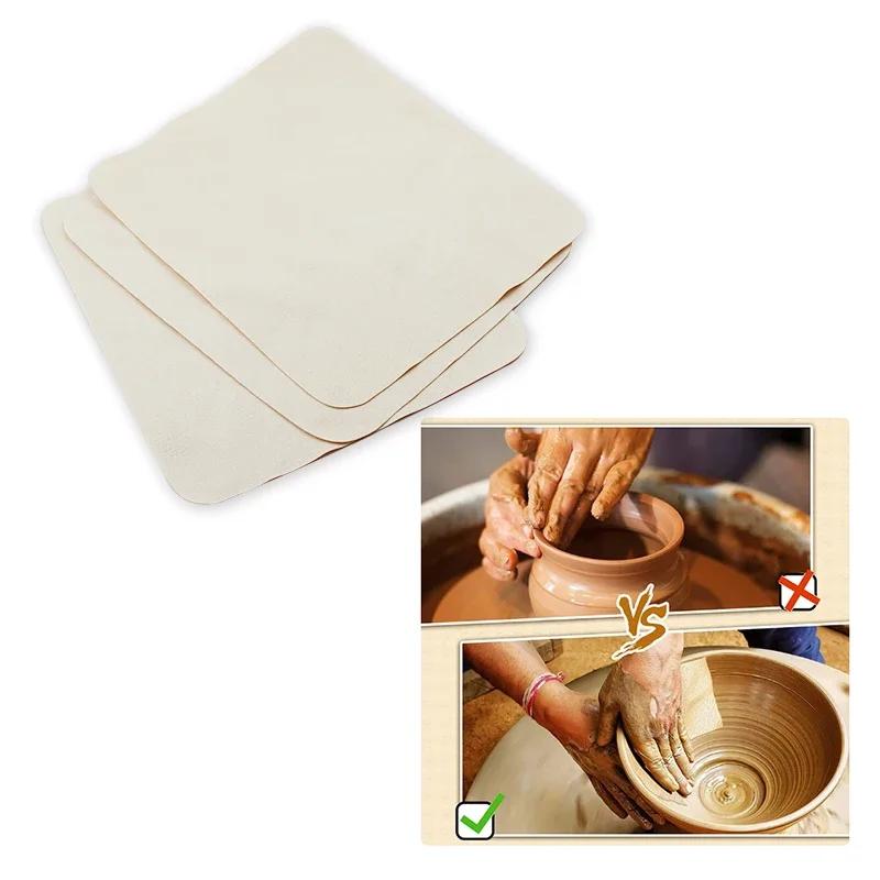 10Pcs Pottery Clay Trimming Tools Clay Smoothing Pot Rim Soft Cloth Pottery Ceramics Clay Molding Tool