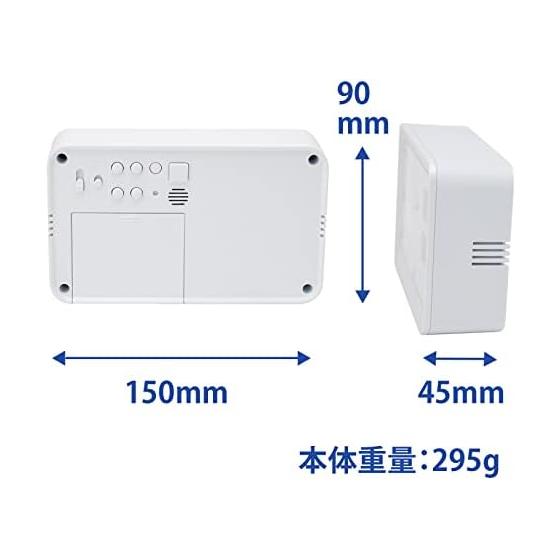 CASIO Alarm Clock Radio Clock White Analog Snooze Light Automatic Lighting TTM-170NJ-7JF