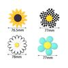 2 Stück/Los PVC Strandtaschen Anhänger Bunte Blumen Einlegeanhänger Für DIY Handgemacht Haus Kleidung Hüte Strandtaschen Taschen Zubehör