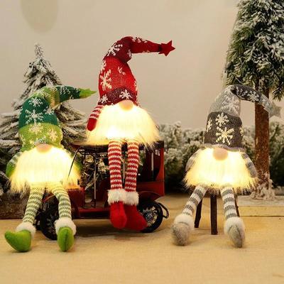 Gnomo Luminoso Bambola Senza Faccia di Natale Buon Natale Decorazione per la Casa Navidad Natal Regalo per Capodanno Regali di Natale
