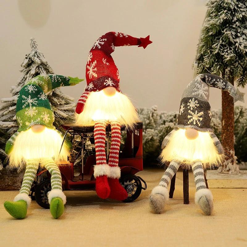 Glowing Gnome Christmas Faceless Doll Merry Christmas Home Decoration Navidad Natal Gift for New Year Christmas Gifts