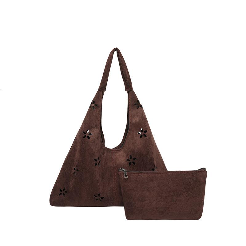 Tote bag women's 2025 new messenger hollow bag class commuter bag shoulder bag casual handbag