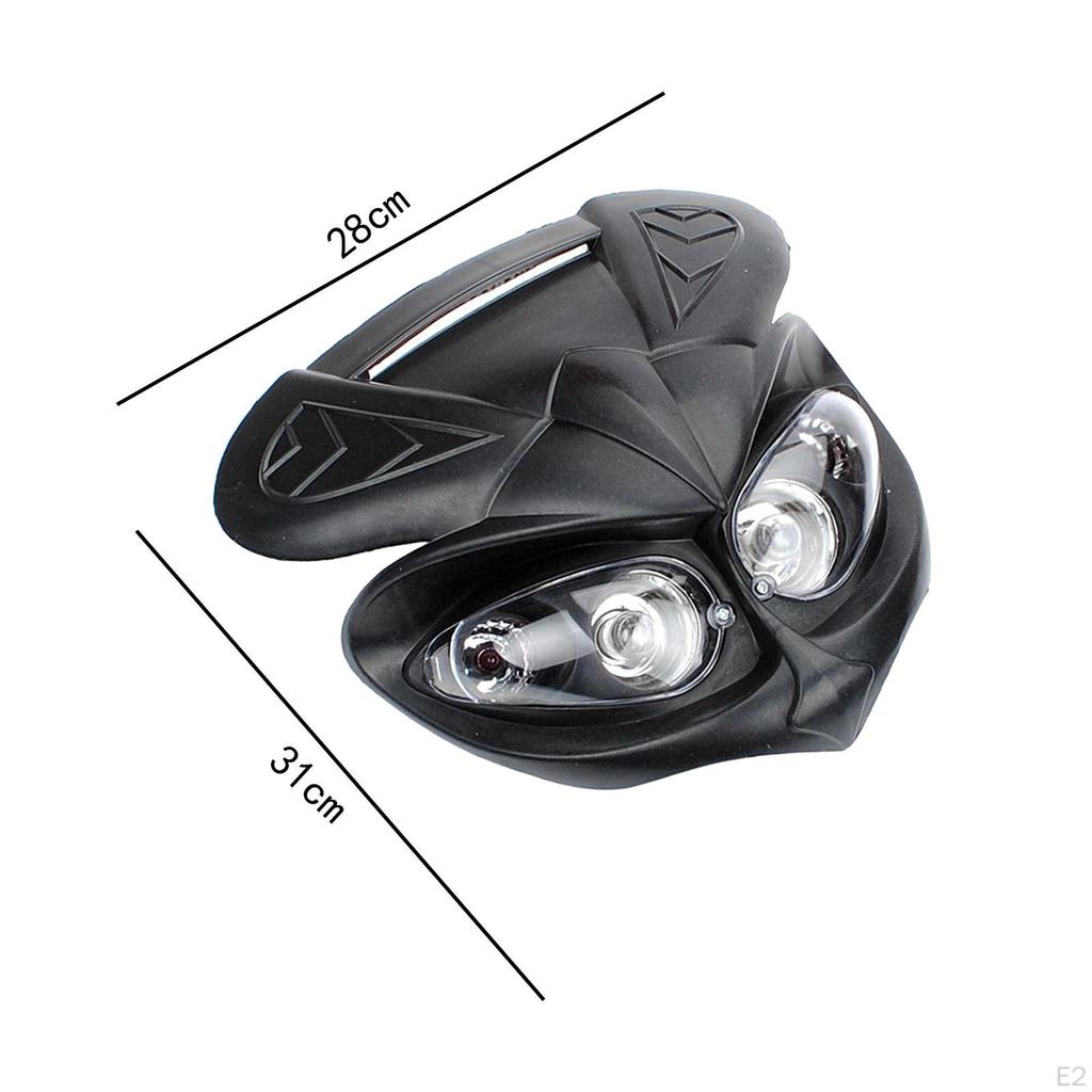 Motorcycle Headlight Fairing Light Lamp Universal Fitment Easy to Install