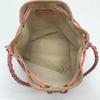 J&M DAVIDSON Handtasche Semi Umhängetasche Leder Rosa Carnival Kordelzug Fransen