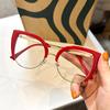Cat Eye Women Eyeglasses Stylish Vintage Ultra Light Alloy Rim Spectacles Trendy Blue Light Blocking Computer Eyewear