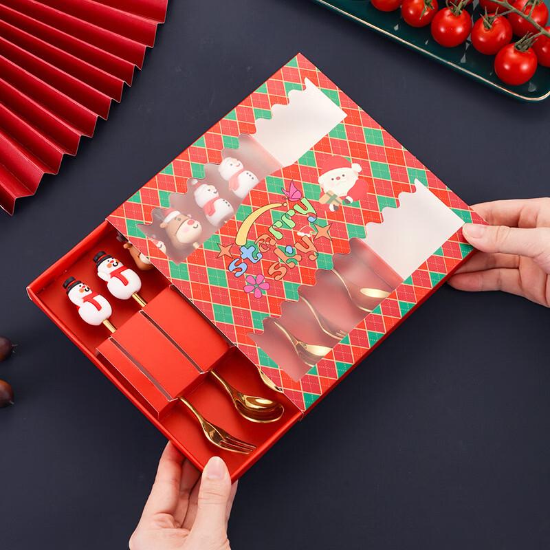 Christmas Gold Spoon and Fork Set