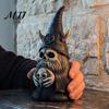 Desktop Display Statues 3D Printed Gothic Skull Gnome Ornament, Halloween Retro Spooky Ornaments for Home Decor Figurine and Garden Decoration, Unique