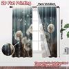 2pcs   2D FLAT PRINTING Curtains (Without Rod) Dandelion Drift Modern Light Filtering Curtains Durable Polyester Curtains