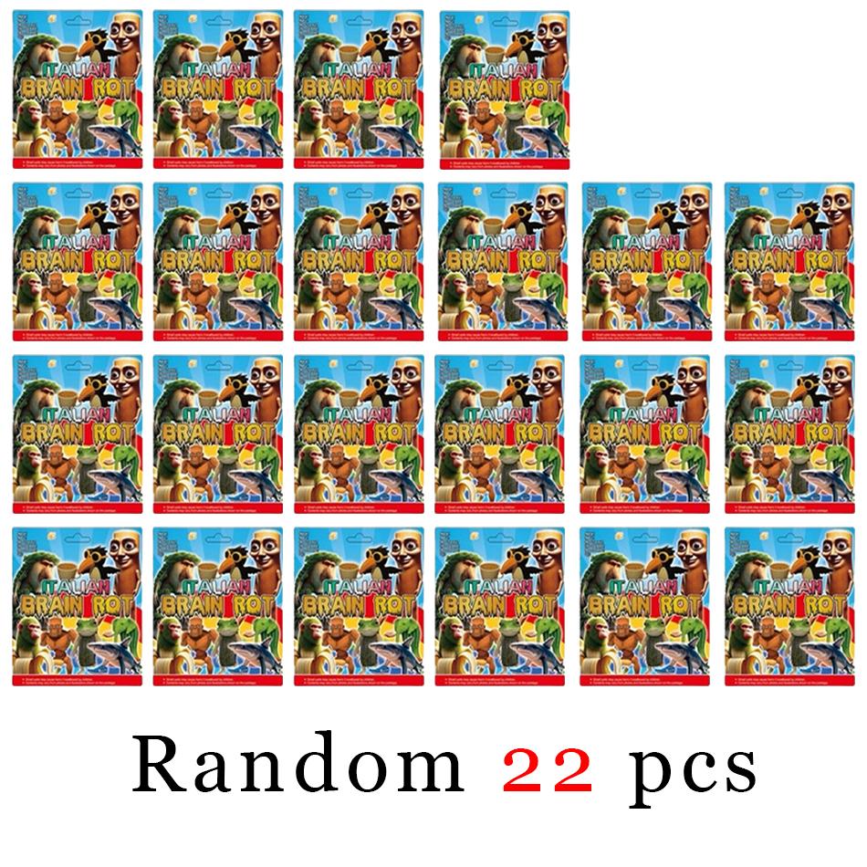 Italian Brainrot Tung Sahur Figure Toy Tralalero Tralala Figures Bombardino Crocodilo Shimpanzini Bananini Model Decor Doll Gift