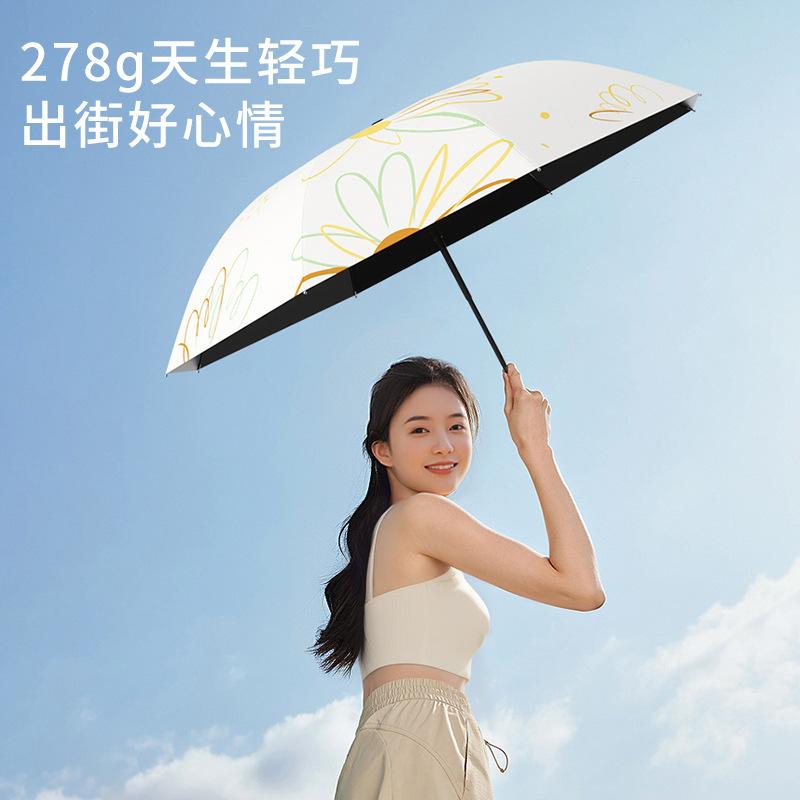 Huayang vinyl sunscreen umbrella UV protection sun umbrella Outdoor weather and rain parasol Small portable gift umbrella