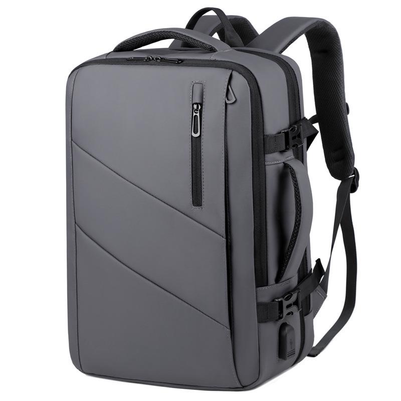 High-End Leather Film Water-Repellent Business Backpack with Large Capacity