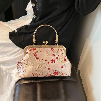 Bolsa de mão de estilo chinês retrô 2024 verão nova temperamento casual bolsa de ombro simples moda corrente bolsa feminina