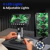 7" LCD Coin Microscope 50X-1200X Magnifier 5MP HD Digital Microscope 8 LED Lights Electronics Repair Soldring PC View Device