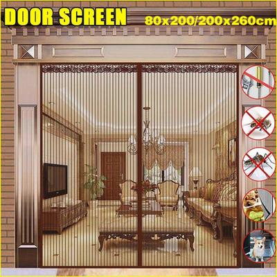 Nuova tenda per porta con schermo magnetico, zanzariera, zanzariera, zanzariera, chiusura automatica, dimensioni multiple personalizzate, installazione semplice