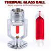 Capete de sprinklere de incendiu premium - 6 bucăți Cupru Crom, filet 1/2" NPT 155℉(68° C) Capete de sprinklere automate tip pandantiv, Spray K80 Fast Res