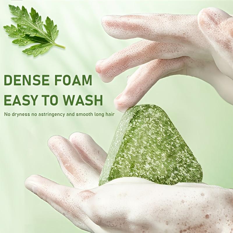 120g Usman Grass and Platycladus Orientalis Leaf Shampoo Soap, Cleaning, Removes Loose Dandruff, Control Oil, Nourish,repairs Split and Damaged Hair