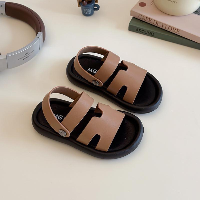 Korean-style Slip-on Casual Soft Sole Beach Sandals for Girls