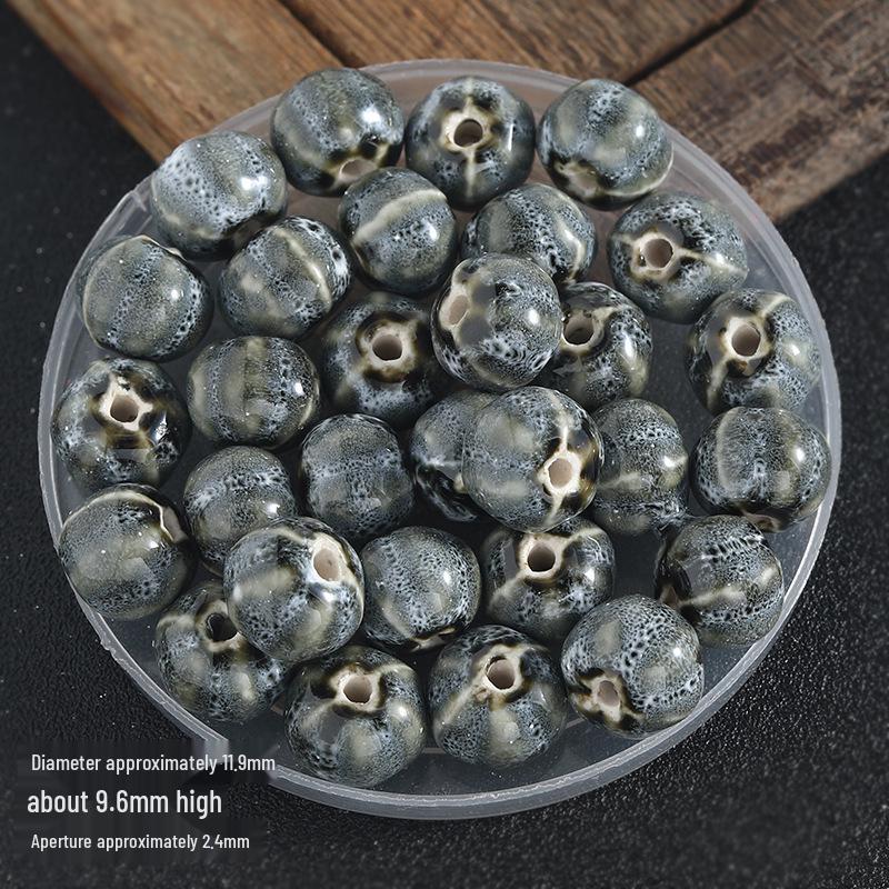 DIY Retro Ceramic Pumpkin Beads Bracelet Accessories - Handmade Jewelry Stringing & Weaving Materials