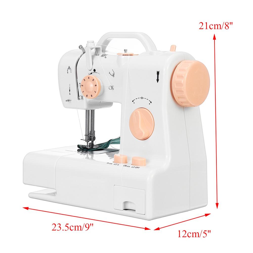 6W Household Night Light Foot Pedal Straight Line Hand Table Tools Two Speeds Two Power Supply Mini Portable Sewing Machine