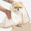 Pet Bath Wrap Super Absorbent Dog Towel with Bunny Ears Fast Drying Hooded Pet Robe for Dogs Cats Bath After Shower Grooming