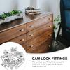 20Sets Double Head Cam Lock Fittings Kit Furniture Connecting Fasteners Heavy Duty Easy Install Cabinet Shelf Panel Connection