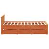 Vidaxl Bed Without Mattress, With Headboard, Waxed Brown, 150X200 Cm