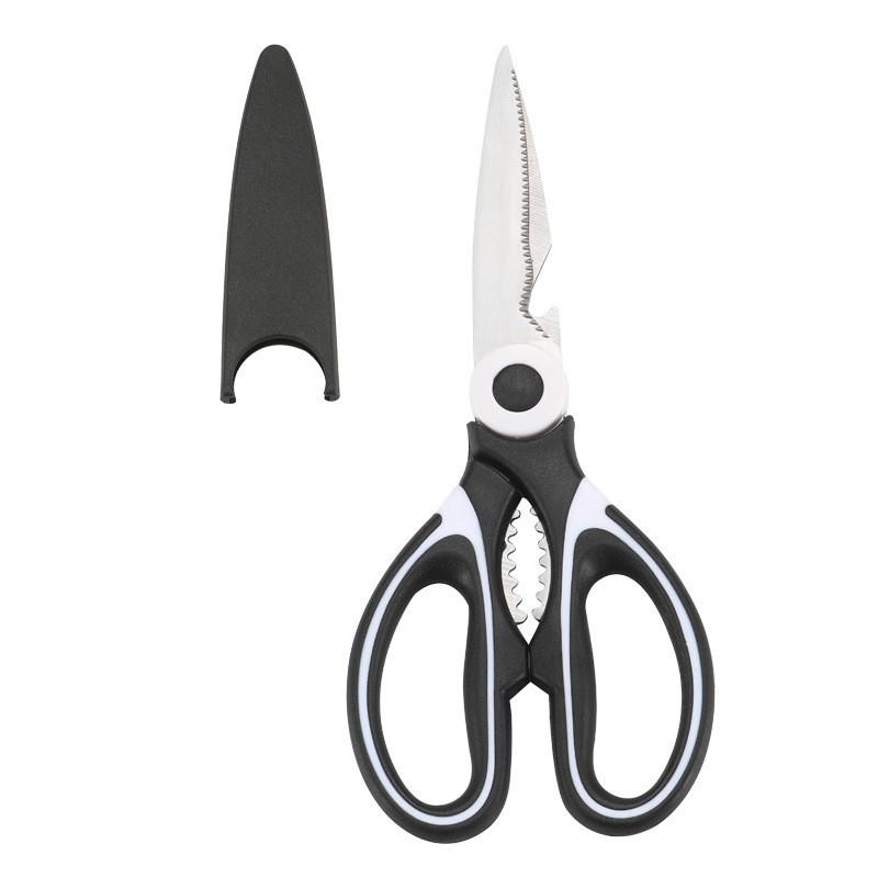 

Panda Stainless Steel Multi-Purpose Kitchen Scissors for Cutting Duck, Fish, Chicken Bones, and Food - Sharp and Labor-Saving Tool Panda Scissors [White Cap]