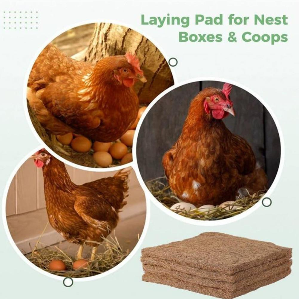25cm/30cm Coconut Fiber Chicken Nesting Pad Washable Hen Nest Mat Thick Shock Absorbing Soft Egg Laying Mat for Poultry Coop Nesting Box