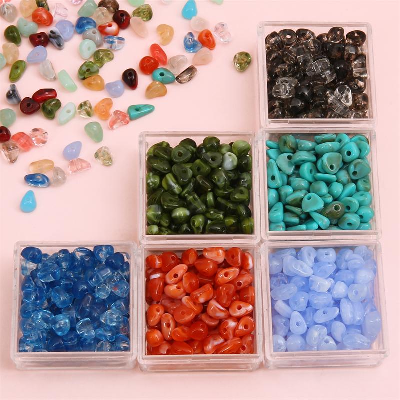10g Irregular Halo Stained Small Gravel Beads  Acrylic Loose Spacer Beads For DIY Handmade Bracelet Necklace Keychain Jewelry Making Accessories