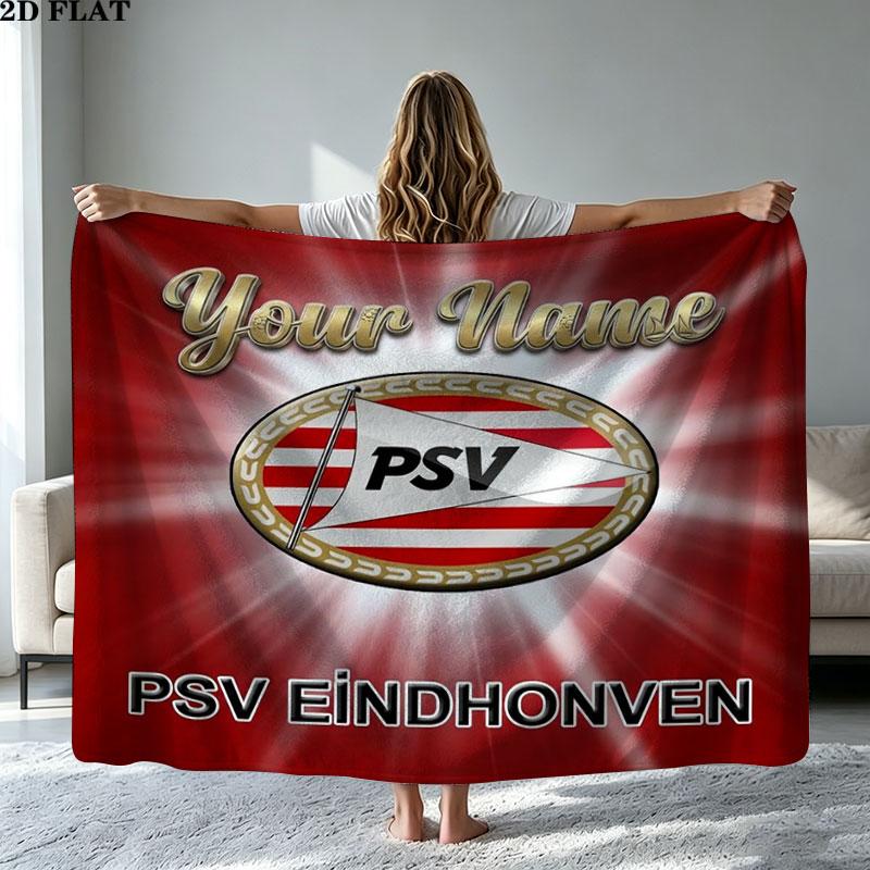 1PC Philips Sport Vereniging Custom Name Patterned Flannel Blanket Suitable For All Seasons for Home Decor Warmth and Comfort Gifts Holiday Present