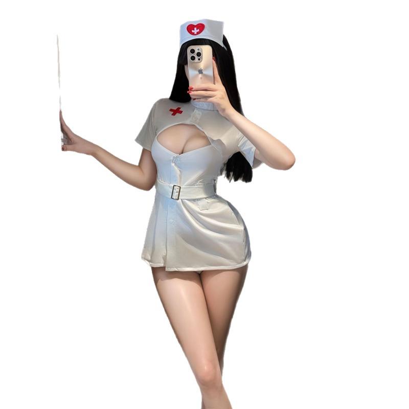 Bare Nurse Dress Seduction Cosplay Passion Suit Erotic Underwear Small Breasts Big Flirting Uniform