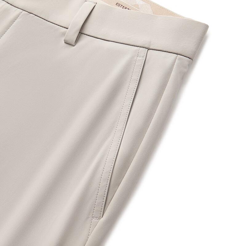 Qipai Men's Cool-Touch Anti-Bacterial Mosquito-Repellent Business Casual Slim Straight Pants