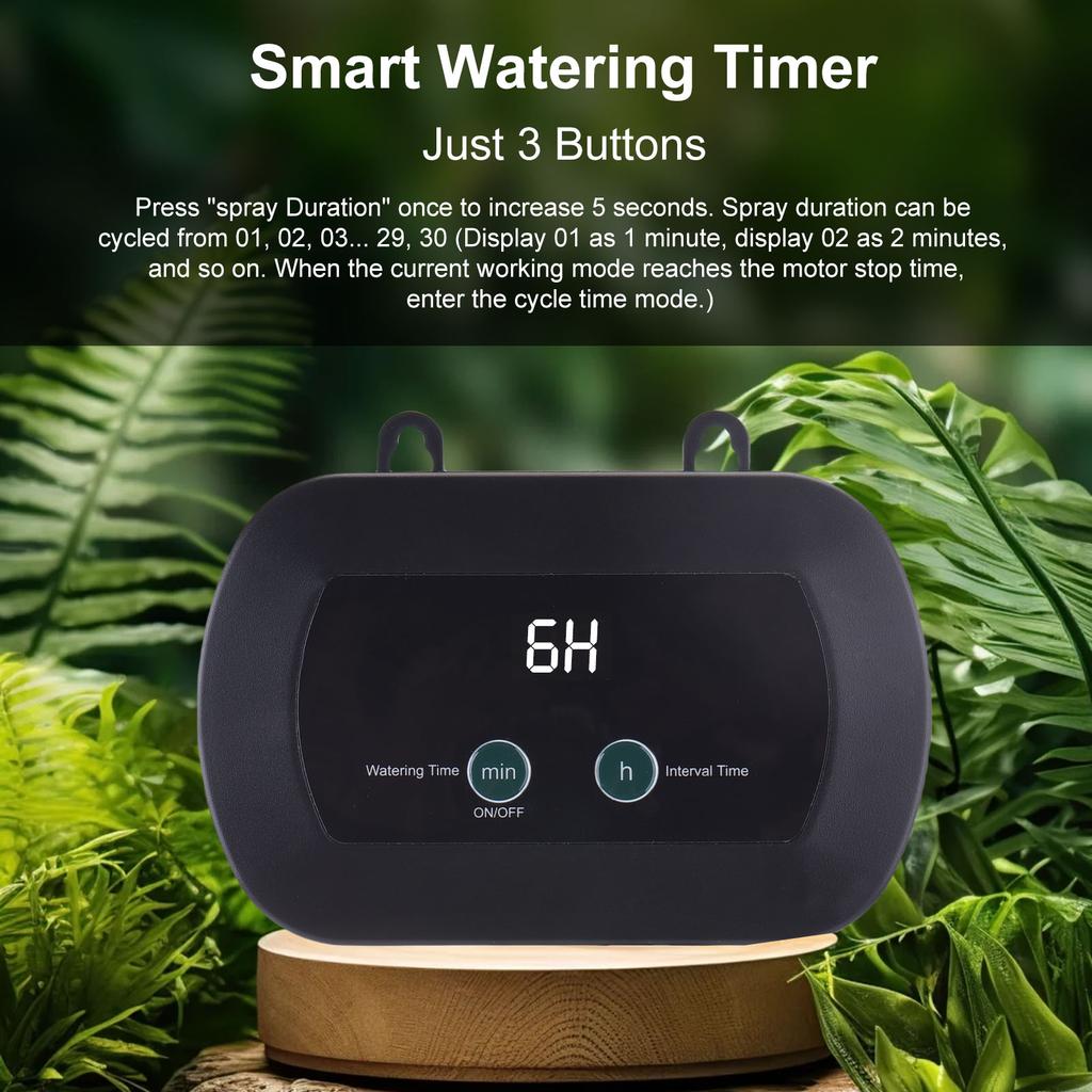 Automatic Watering System with Timer Intelligent Watering Controller Automatic Reptile Humidifier 360 Degree Rotating