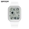 Sanda Astronaut Square Large Screen Unisex Multifunctional Watch with Detachable Strap