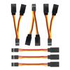 GTIWUNG 3-Piece Servo Extension Cable (Male-Female) with JR Plug, 75mm Long Servo Extension Lead Wire Cable, New 75mm 3" Y Servo Extension Cord Wire