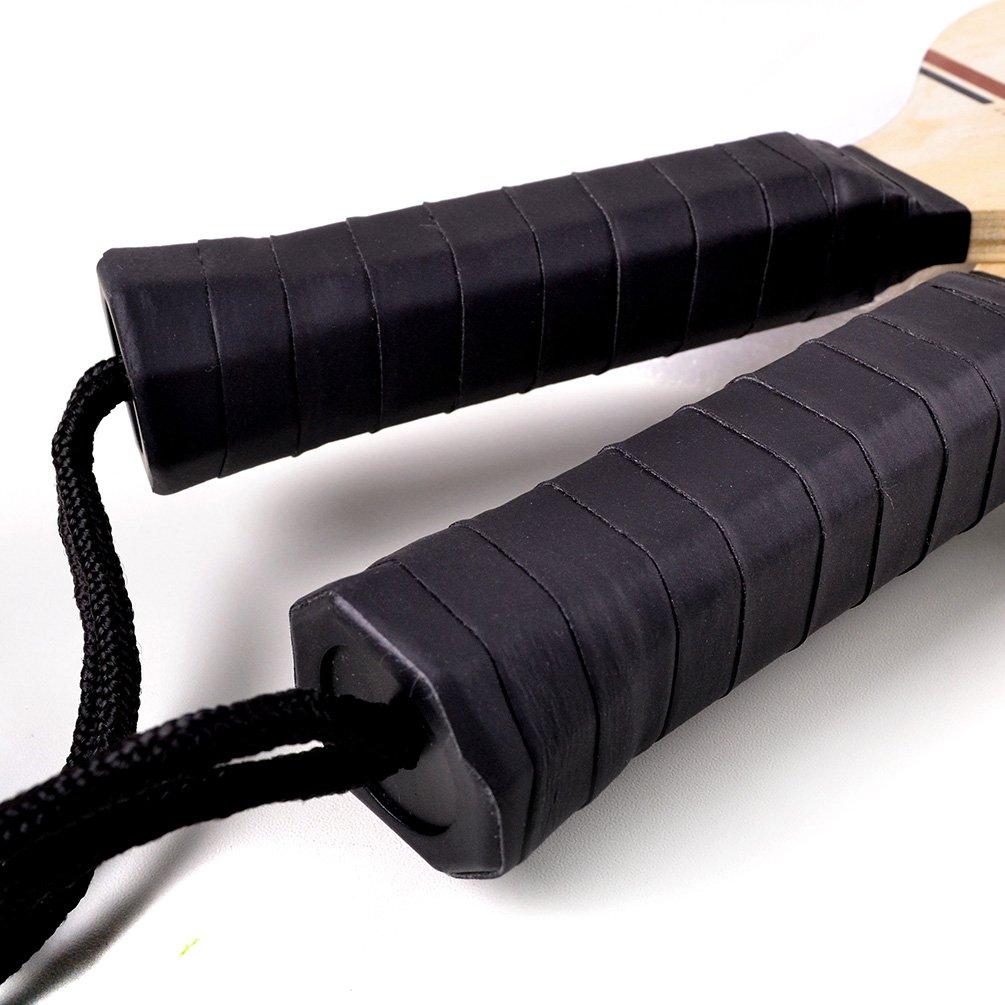 CUESOUL Basswood Pickleball Paddle Bundle Set (2 Paddles + 4 Balls + 1 Carrying Bag)