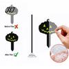 Acrylic Festival Props 9Pcs Halloween Pumpkin Ghost Garden Stake, Lighted 2D Yard Decor Festive Patio Lawn Ornaments for Path, Spooky Outdoor