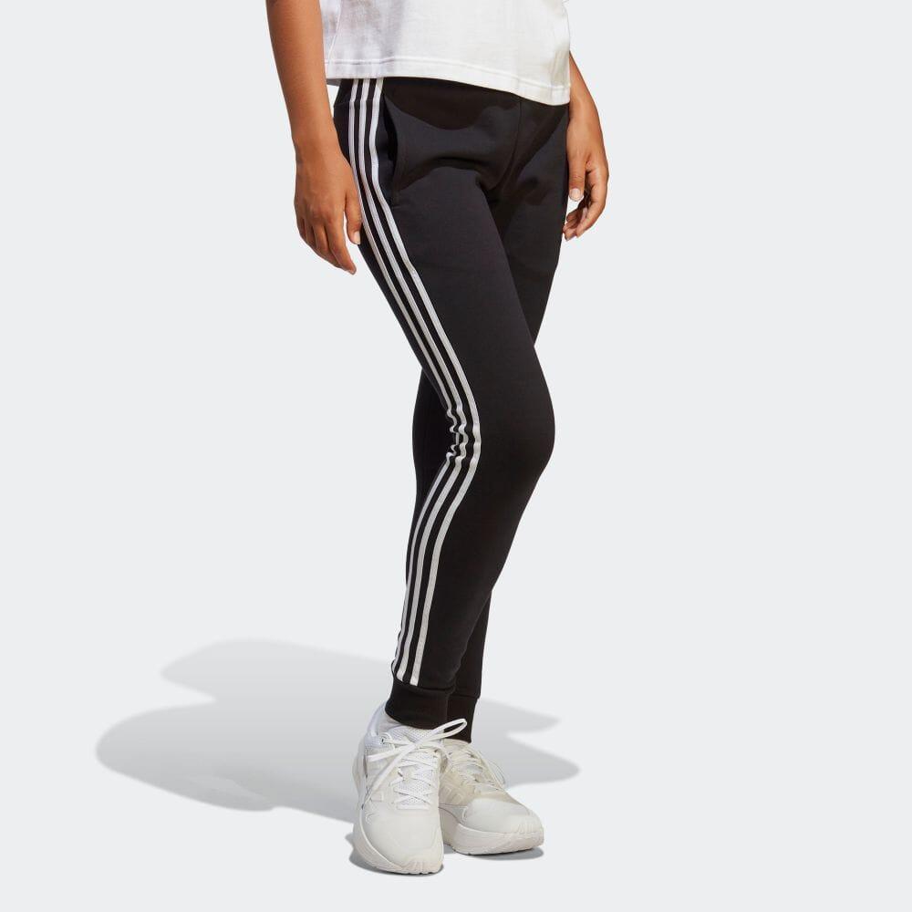 Adidas Logo Print Three Stripes Sports Pants Women Bottoms Black IC8770