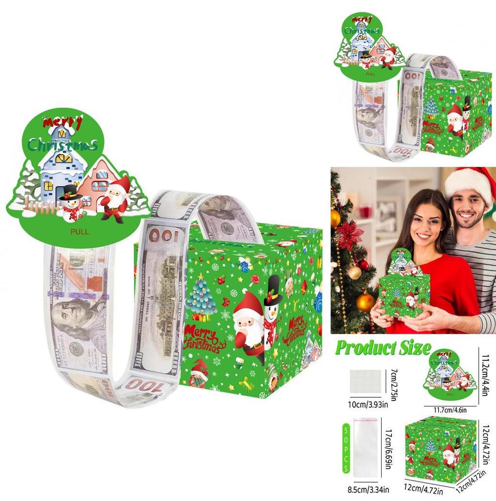 Holiday Party Decor Money Box With Christmas Tree Design For Gift Exchange And Celebration