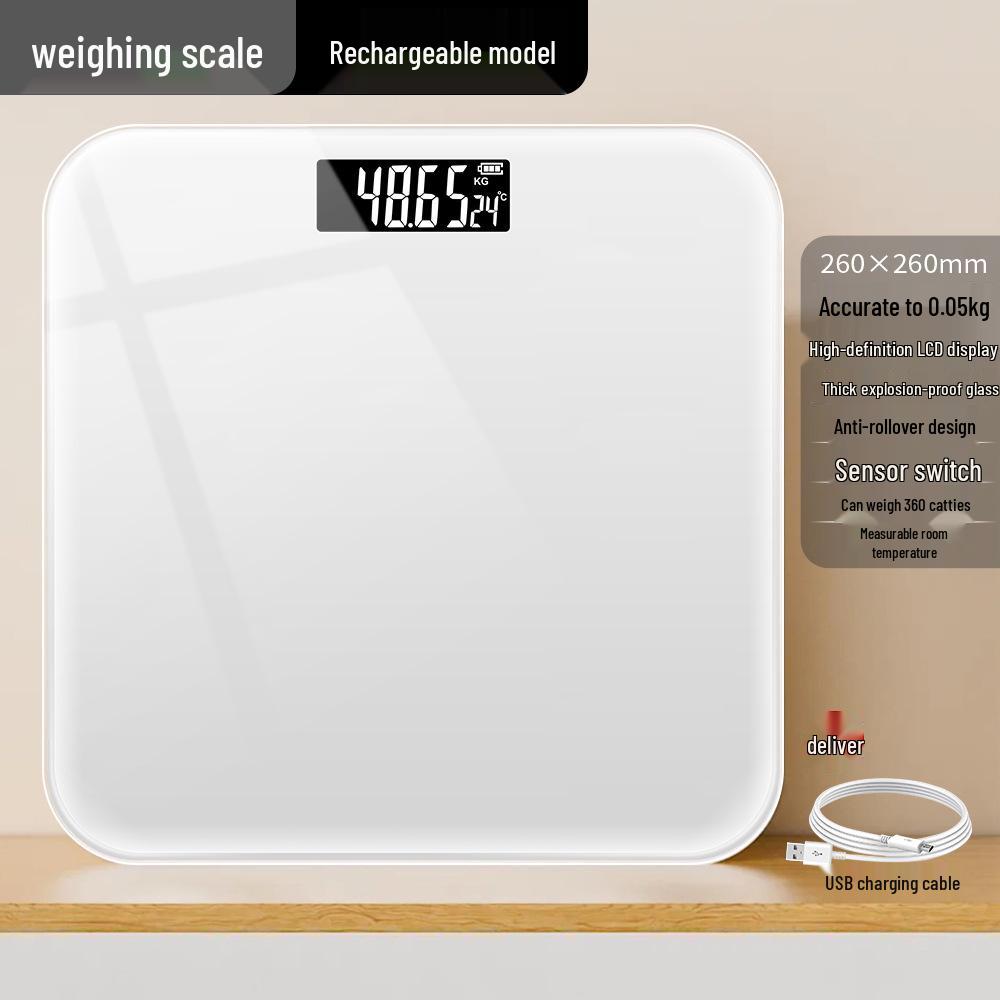 Inteligentna waga Bluetooth do pomiaru tkanki tłuszczowej z możliwością ładowania