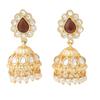Gold Plated Kundan Amber Jumkis 24ct