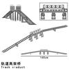 MOC City Train Points Switching Climbing Tracks Viaduct Flexible Railway Crossings Rails Forked Building Block Bricks Kids Toys