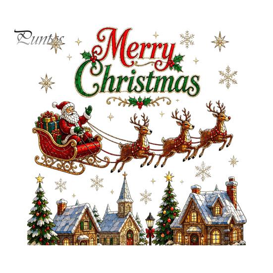 Winter Wonderland Window Decor Christmas Stickers, Holiday Decorations, Festive Art with Xmas Tree Wall Stickers Snowman Angel Patterns for Home Door