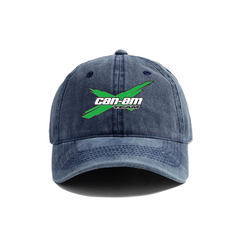 Can Am Team Baseball Cap Distressed Hats Cap Unisex Retro Outdoor Summer Adjustable Can Am Logo BRP Hat