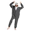 Drôle noir blanc ours combinaison Onesie pour adultes dessin animé Kigurumi pyjamas pour Halloween combinaisons Pijama femmes hommes Cosplay Costume