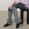 Drawstring Leg Warmer - Grey