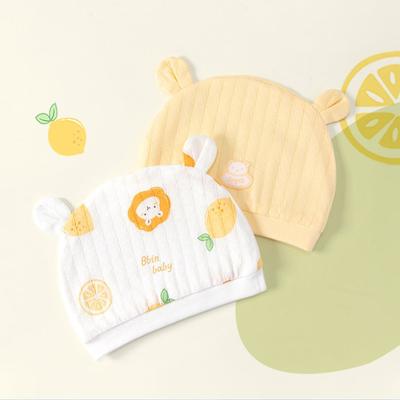 Bomullsfodring Nyfödd Fötopsskydd Spädbarn Godisfärger Mössa Nyfödd Baby Söt Tryck Flickor Pojkar Bomullshatt bomull ren Vår Höst