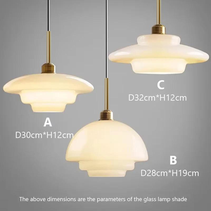 Glass Pendant Light Nordic Cream Suitable For Restaurant Restaurant Coffee Shop Bar Study Room Indoor Decoration Chandelier